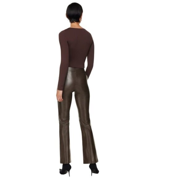 TEN by BABATON ARITZIA UPSTAGE VEGAN BROWN PANTS L - Picture 2 of 13